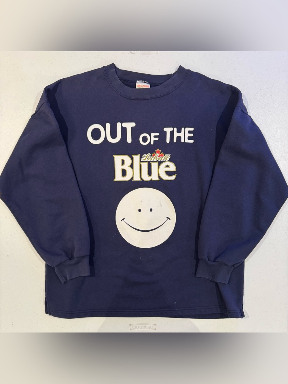 Vintage 90’s Labatt Blue Out of the Blue crew neck sweater size large